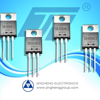 0.002kg Estructura de aleación SRF20250CT 20A 250V Diodo rectificador de barrera Schottky ITO-220AB